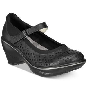 JBU By Jambu Women's Alicante Mary Jane Wedge Clog Black 8M